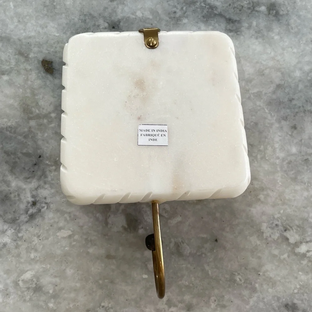 Marble & Brass “M” Wall Hook